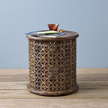 Carved Wood Side Table | West Elm (US)