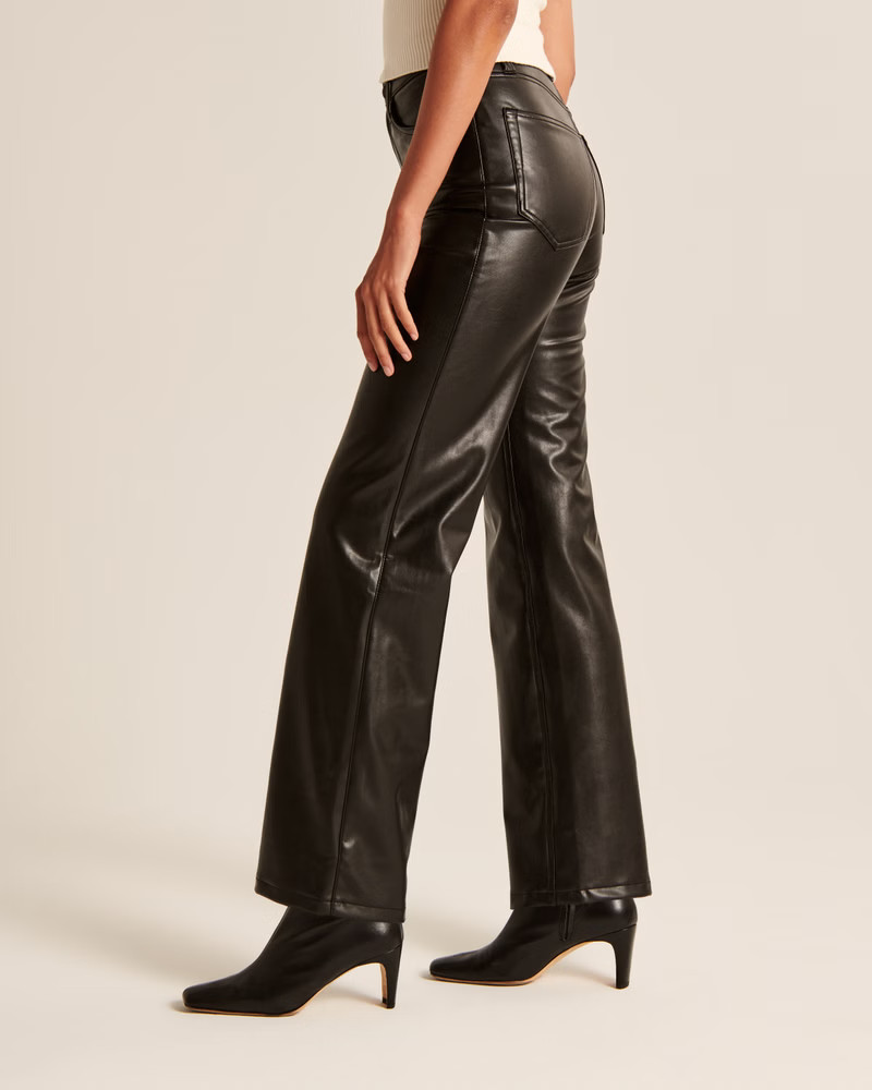 Vegan Leather 90s Relaxed Pants | Abercrombie & Fitch (US)