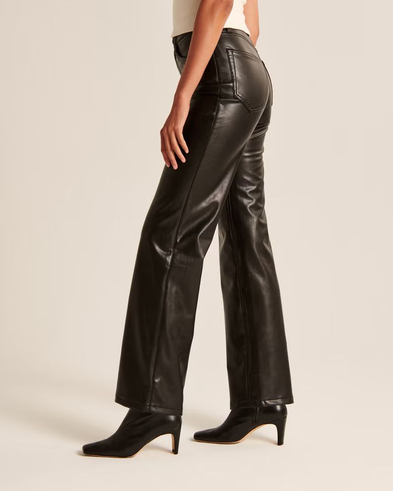 Vegan Leather 90s Relaxed Pants | Abercrombie & Fitch (US)