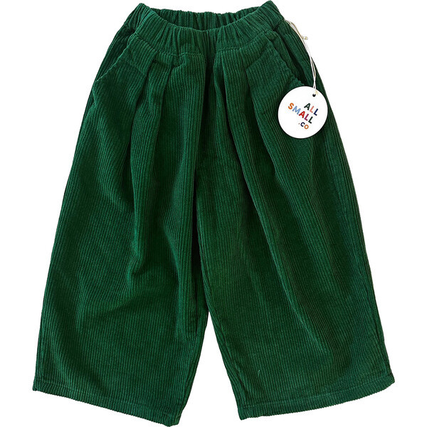 Wide Leg Cords, Green | Maisonette