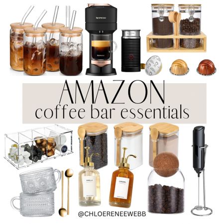 Amazon coffee bar essentials! Everything you need for your coffee bar! 

nespresso, amazon coffee bar, amazon coffee mug, frother, coffee containers, glass coffee cup, coffee bean container, coffee spoons, amazon finds, coffee must haves 

#LTKhome #LTKSeasonal #LTKFind