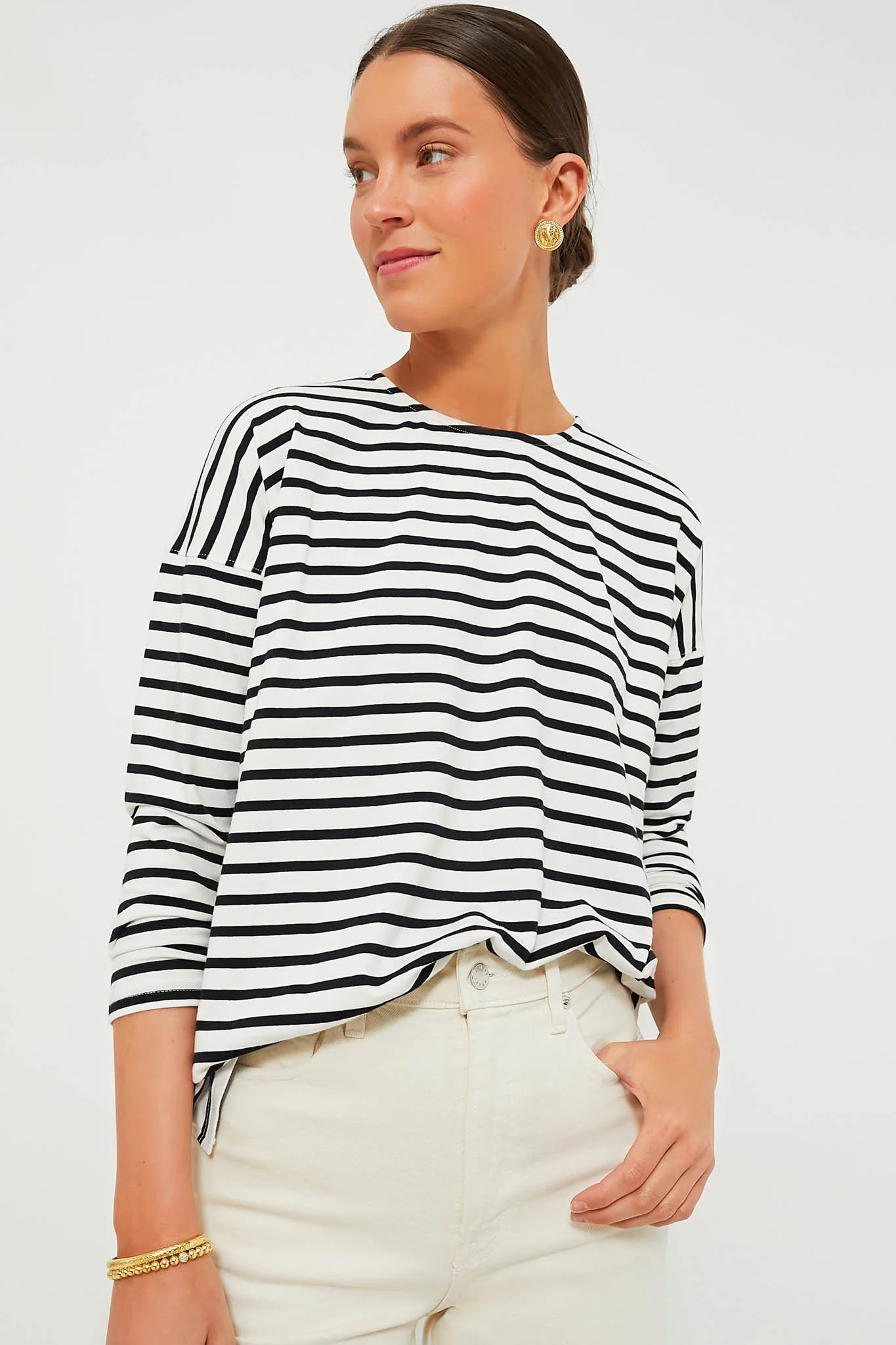 Black and White Stripe Kayne Tee | Tuckernuck (US)