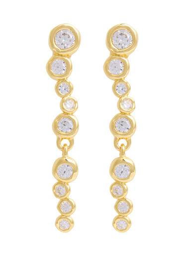 Asterales crystal-embellished 14kt gold-plated drop earrings | Harvey Nichols