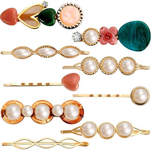9PCS Pearl Hair Clips for Women(Style 5) | Amazon (US)