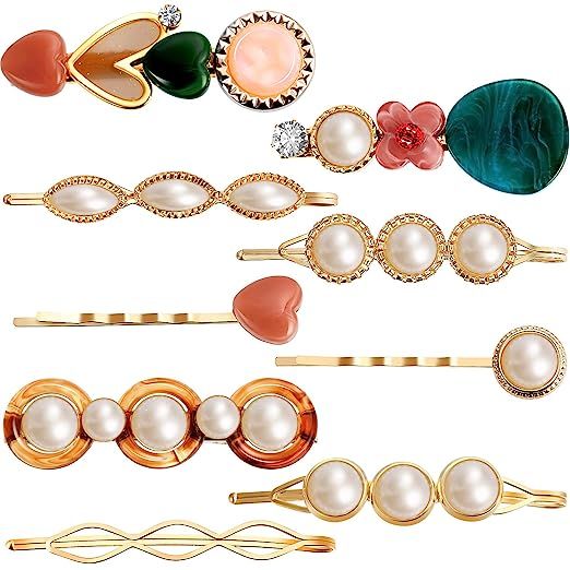 9PCS Pearl Hair Clips for Women(Style 5) | Amazon (US)