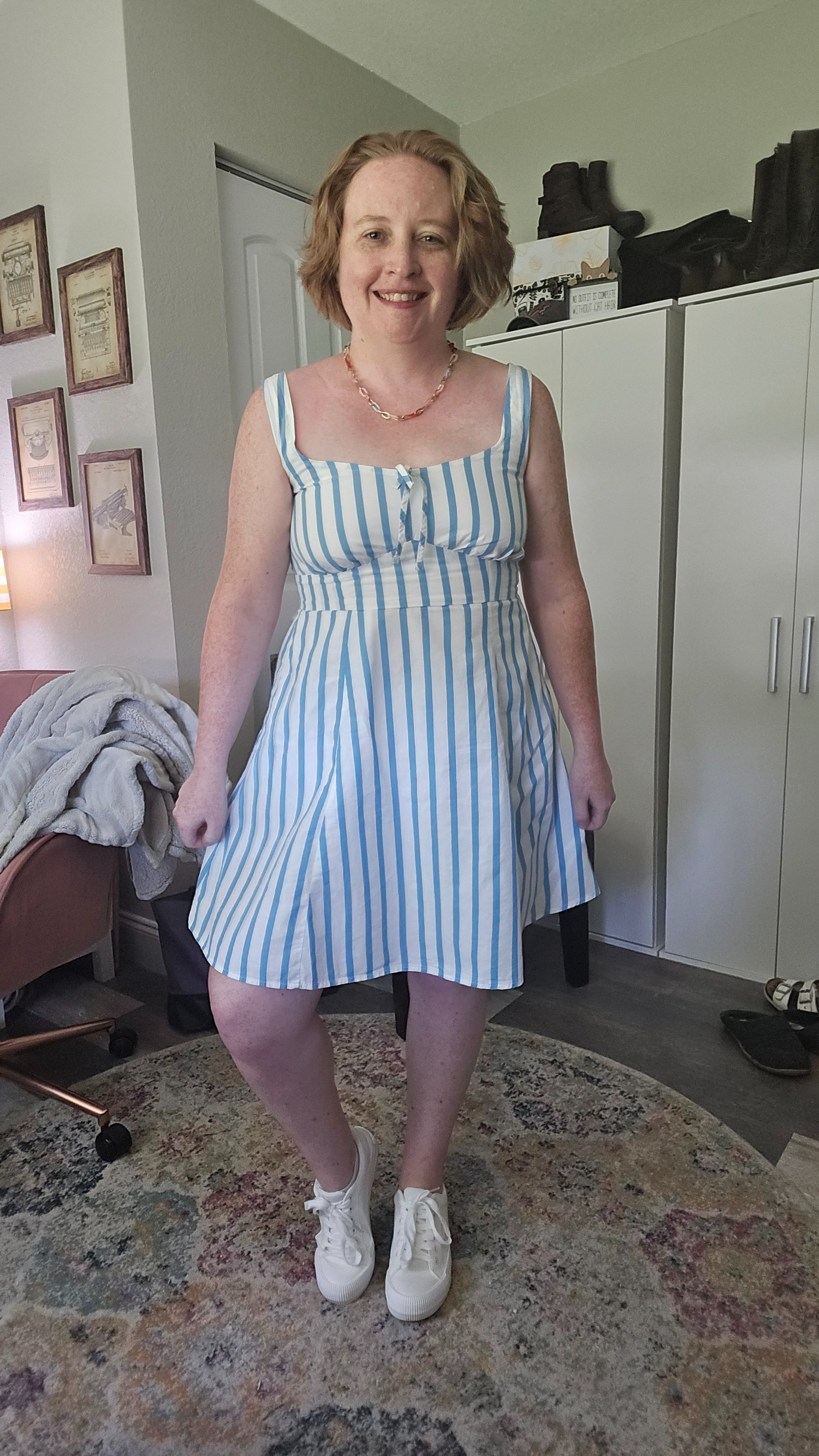 Such a cute striped dress!

#LTKootd #LTKPetite