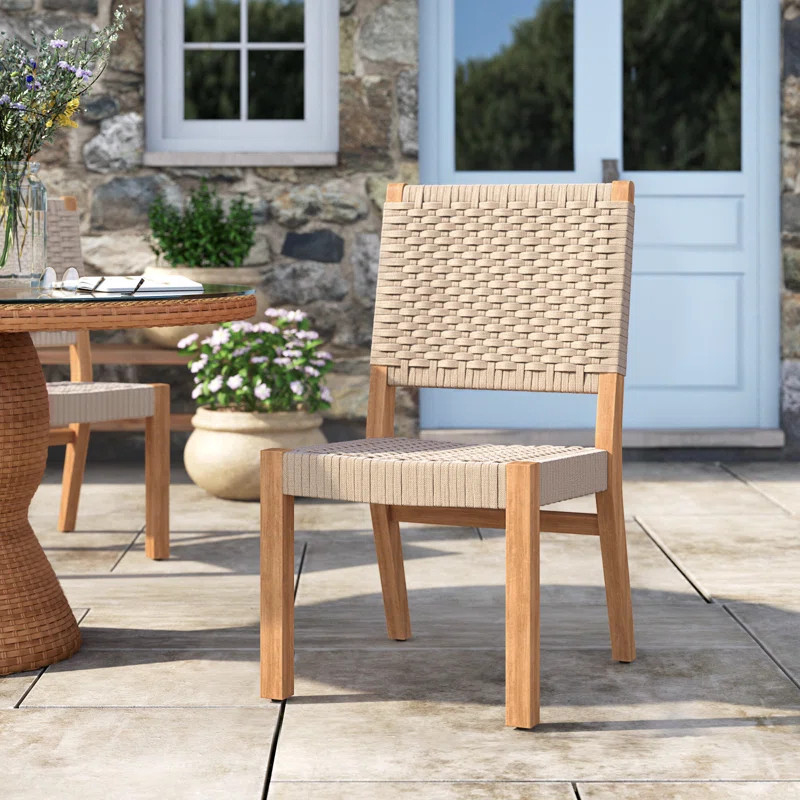 Seras Teak Patio Dining Side Chair | Wayfair North America