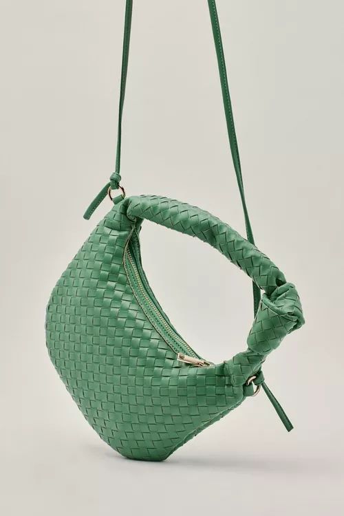 Woven Slouchy Knot Detail Shoulder Bag | Nasty Gal (US)