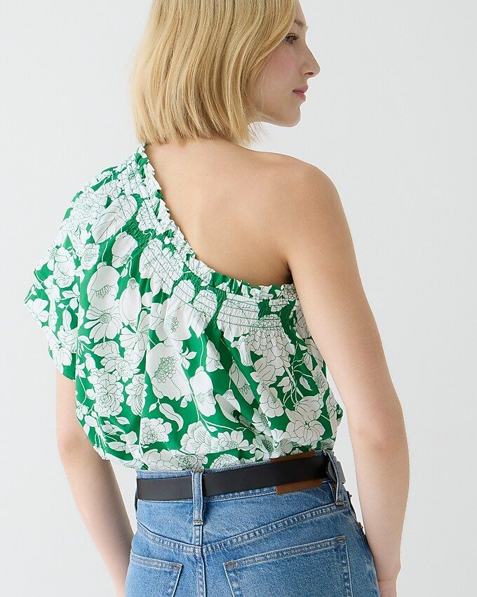 Smocked one-shoulder top in Kelly floral | J.Crew US