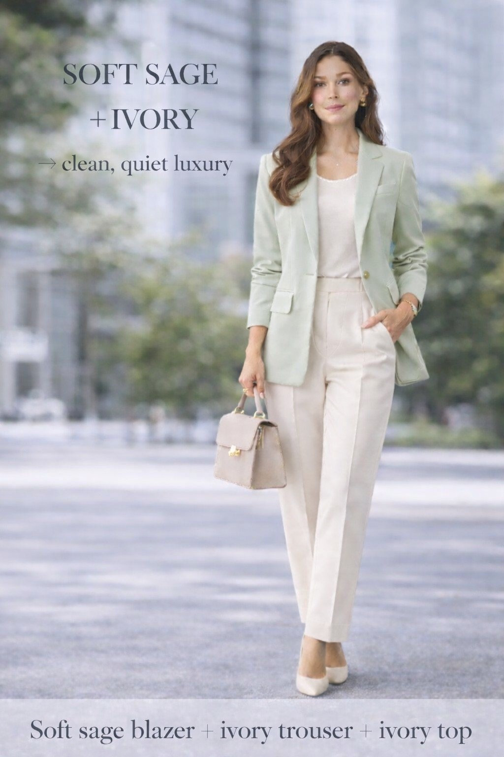 Can soft spring palette still look authoritative?

Soft sage keeps the look fresh. Ivory keeps it clean 
Structure really makes it feel elevated.

Save this for your next workday. Linked in LTK.

#LTKootd #LTKWorkwear