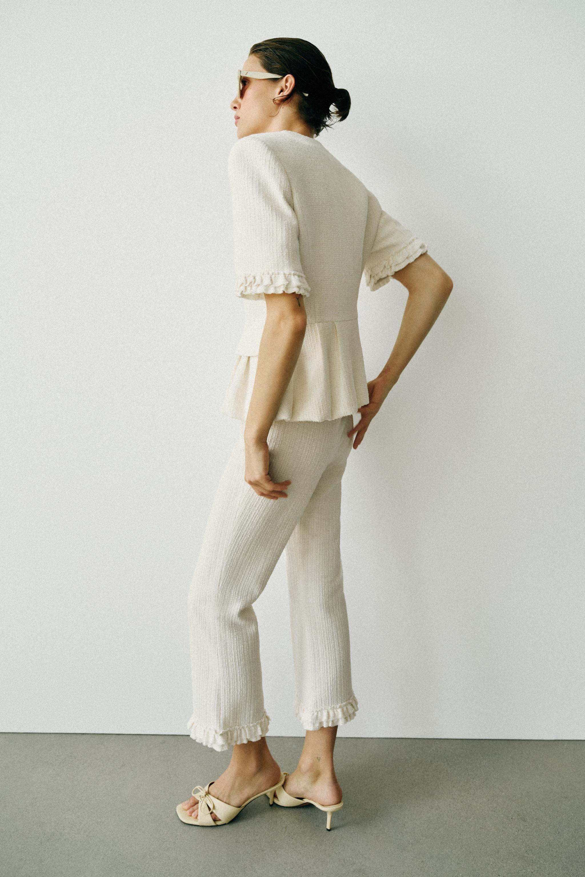 MINI FLARE RUFFLED PANTS | Zara US