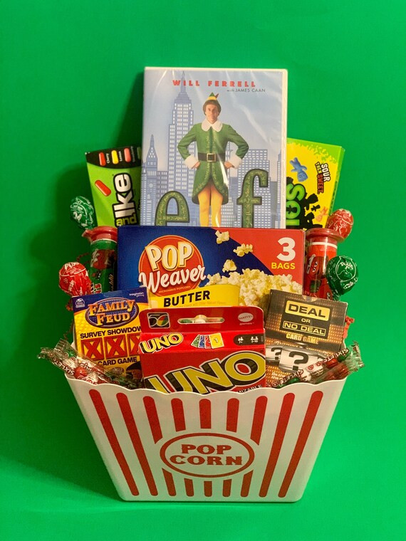 Christmas Movie Night Gift Basket Christmas Game Night Gift - Etsy | Etsy (US)