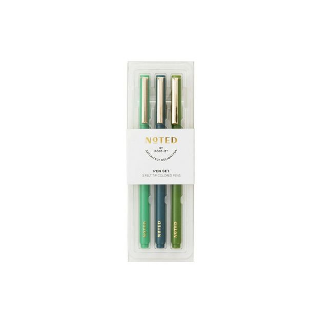 Post-it 3pk Pens 0.5mm - Green | Target