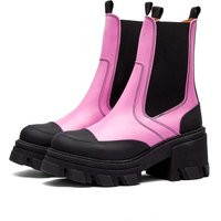 GANNI Women's Cleated Heeled Mid Chelsea Boot in Cyclamen, Size UK 6 | END. Clothing | End Clothing (US & RoW)
