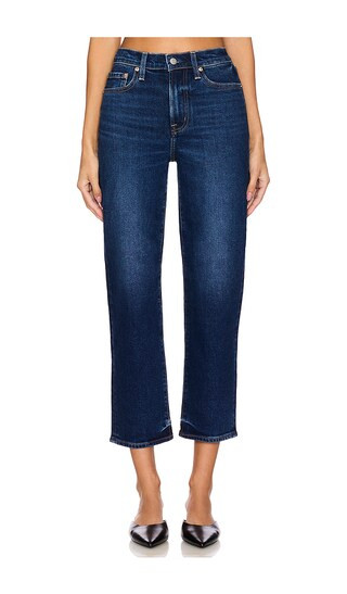 PISTOLA Charlie High Rise Straight Leg in Denim-Dark. - size 30 | Revolve Clothing (Global)