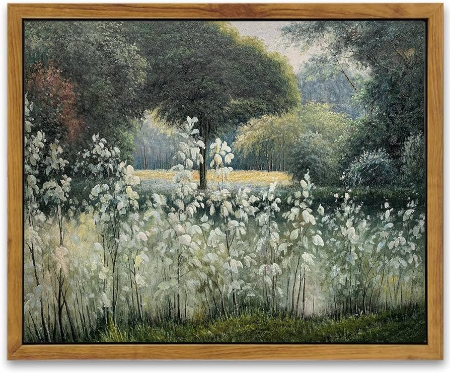 SHENIFY Vintage Landscape Framed Canvas Wall Art Forest Pond Classic Hallway Kitchen Office Decor... | Amazon (US)