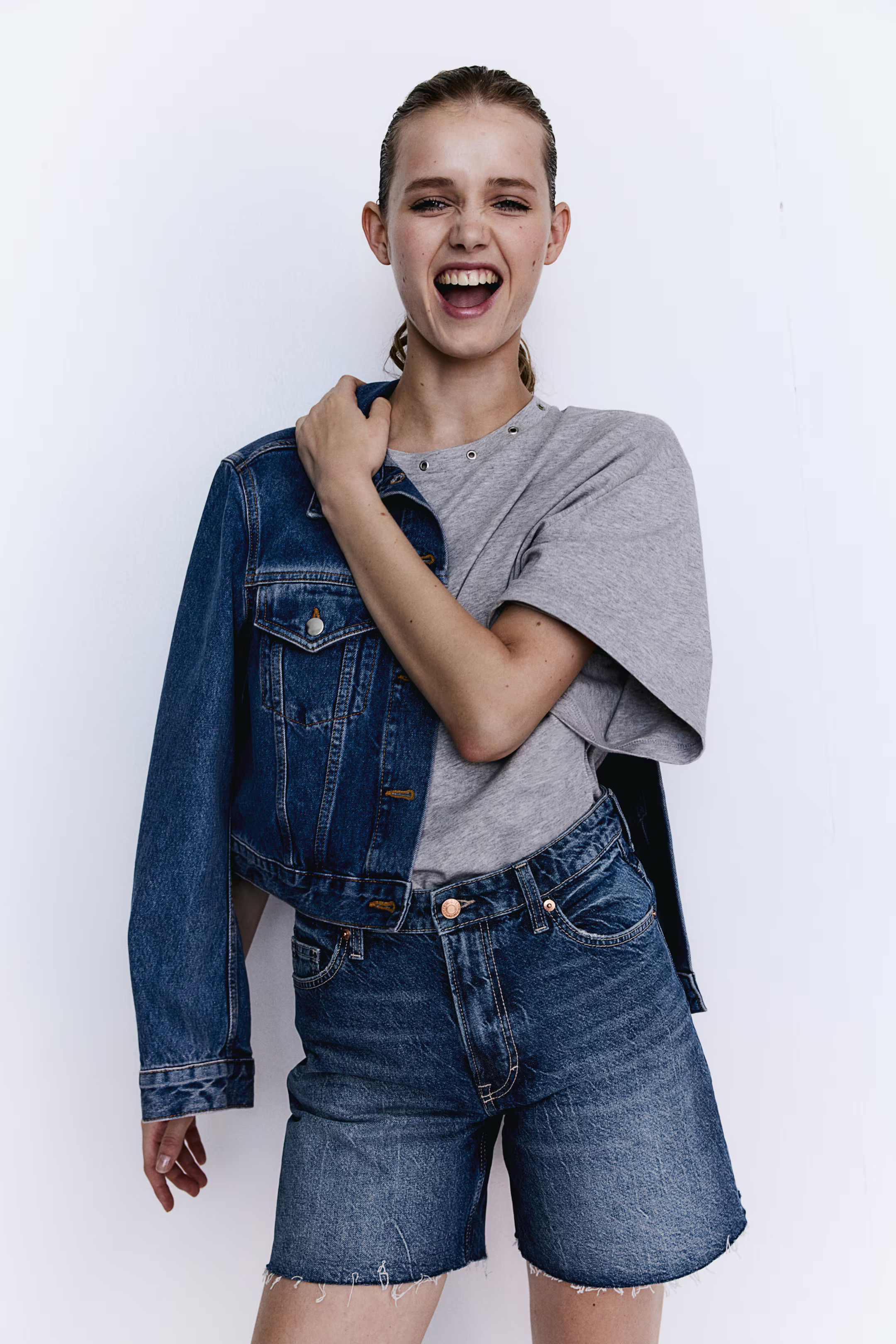 High Bermuda Denim Shorts - Denim blue - Ladies | H&M US | H&M (US + CA)