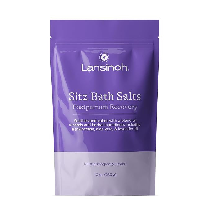 Lansinoh Sitz Bath Salts, Postpartum Essentials, and Hemorrhoid Treatment, Epsom Salt Bath Soak W... | Amazon (US)