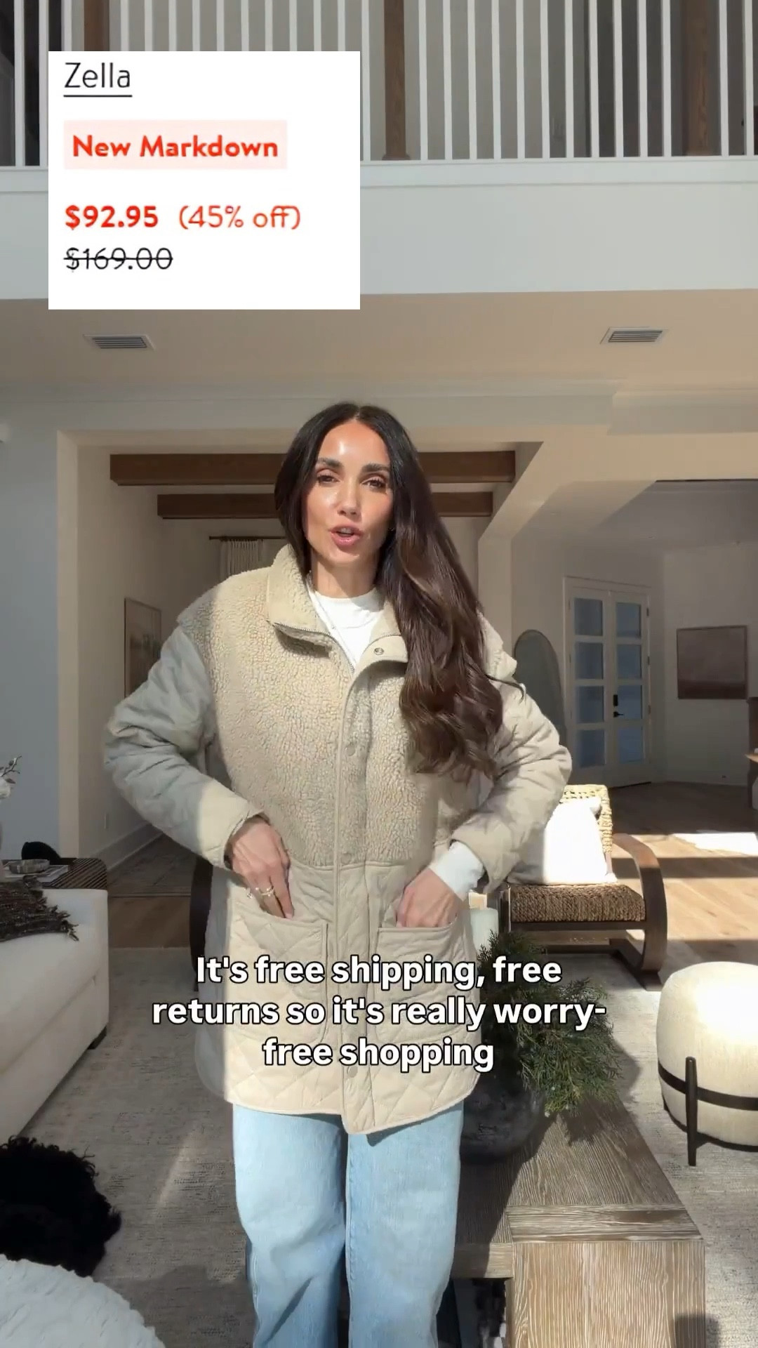 The best deal you will see on the Internet today. This jacket is 45% off with free shipping and pre-returns. I’m wearing a size small (could have done XS) 

#LTKSaleAlert #LTKOver40