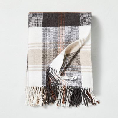 Outdoor Fall Tartan Plaid Fringe Throw Blanket - Hearth & Hand™ with Magnolia | Target