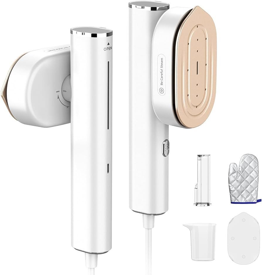 Steamer for Clothes, Portable Handheld Travel Steamer 1200W, White | Amazon (US)