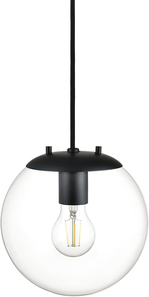 Linea di Liara Sferra Modern Large Glass Pendant Light Kitchen Island Black Pendant Lighting Clea... | Amazon (US)