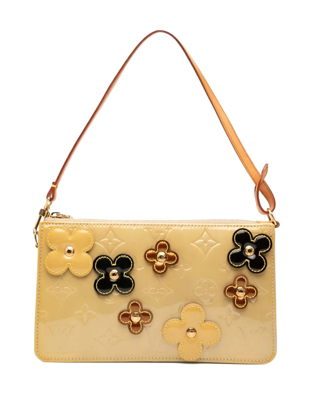 Louis Vuitton Pre-Owned 2002 Monogram Vernis Fleurs Lexington Pochette shoulder bag - Brown | Farfetch Global