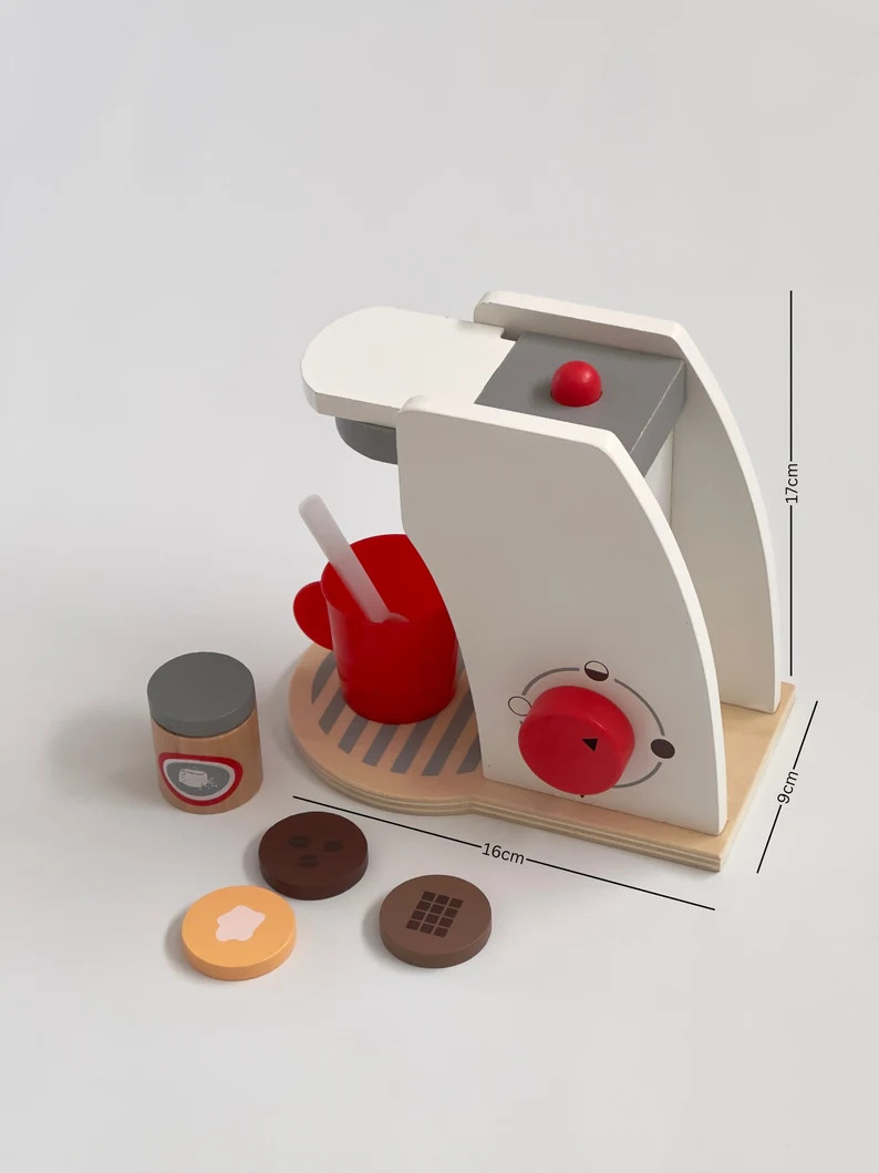 Kids Coffee Machine Play Set, Wooden Kitchen Appliances, Pretend Play Toys, Gifts For Kids, Chris... | Etsy (AU)