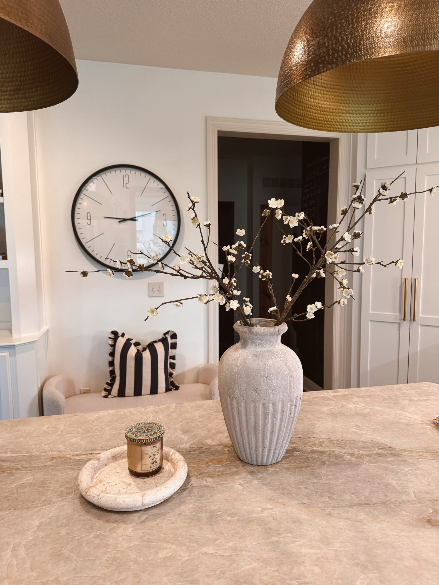 Faux cherry blossom stems, stone vases, spring decor 

#LTKHome #LTKSpringSale #LTKSeasonal