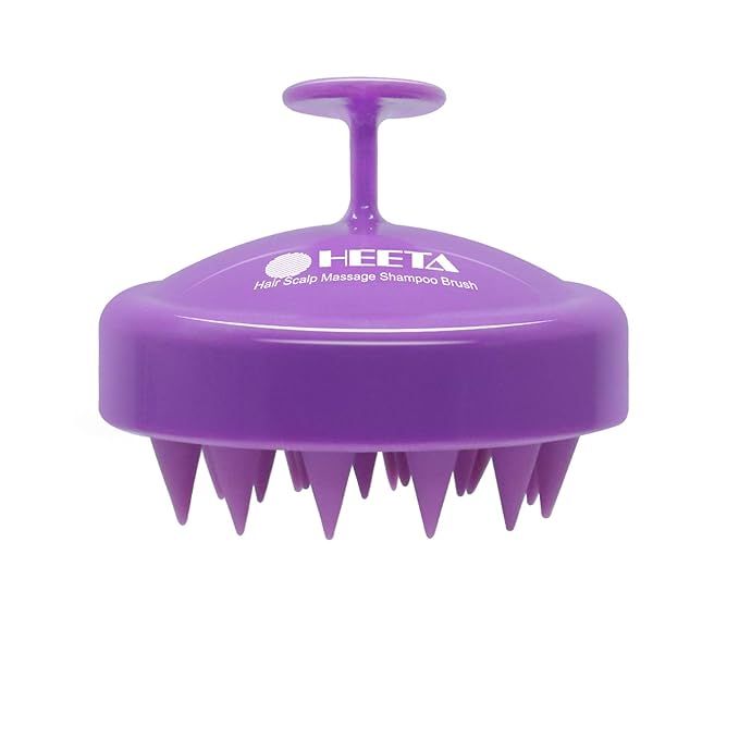 Hair Shampoo Brush, Heeta Scalp Care Hair Brush with Soft Silicone Scalp Massager (Purple) | Amazon (US)