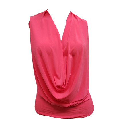 Hot Pink Cowl Backless Halter Top Medium | Walmart (US)