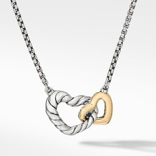 Cable Collectibles® Double Heart Necklace with 18K Yellow Gold | David Yurman
