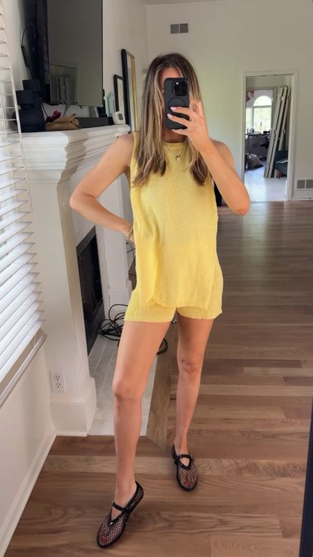 The perfect yellow set for summer☀️ this set is so comfy & such an easy throw on outfit! 

#LTKFindsUnder50 #LTKVideo #LTKSeasonal