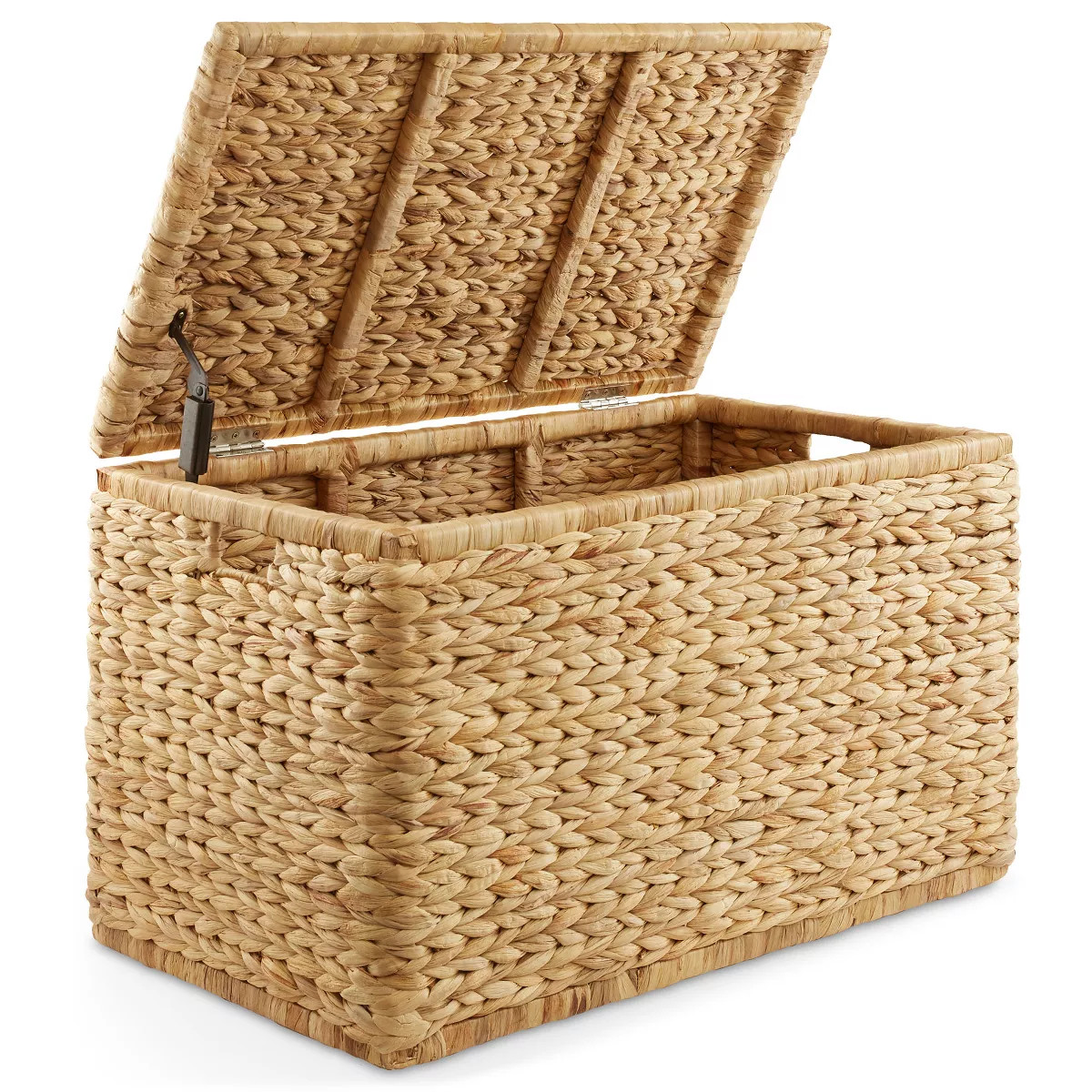 Casafield 30" Storage Chest with Lid, Handles, Safety Hinge - Water Hyacinth Wicker Storage Trunk... | Target