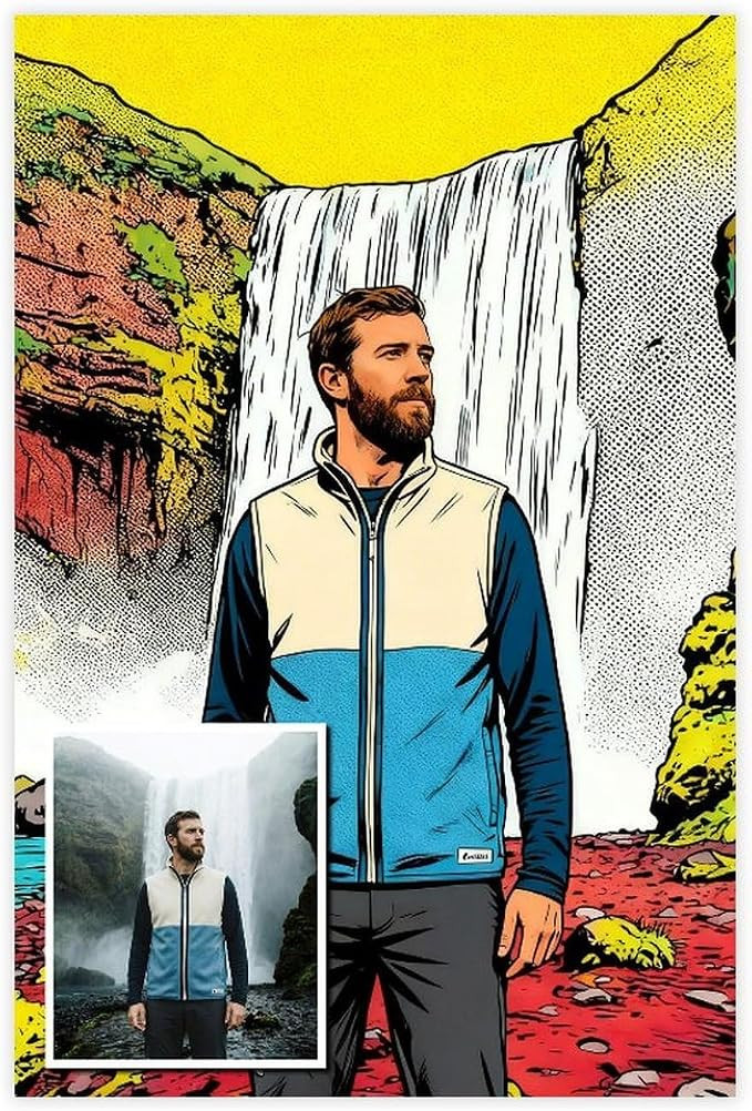 American Comic Custom Photo Poster on Canvas - Turn Picture into Painting Artwork - Personalized ... | Amazon (US)