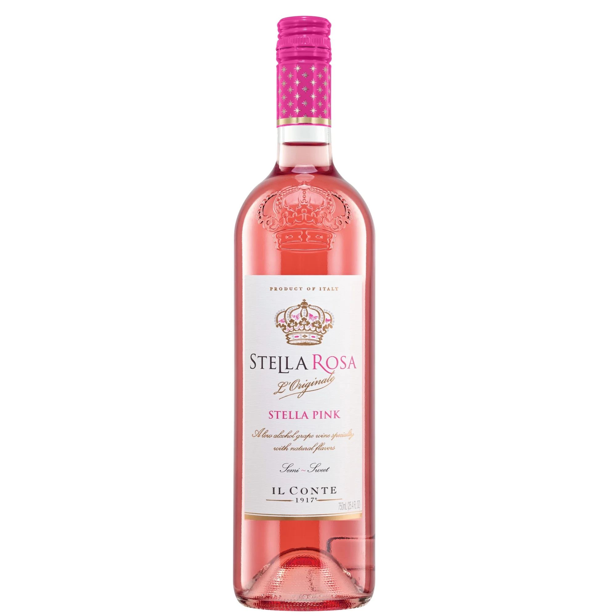 Stella Rosa Stella Pink Semi-Sweet Rosé Wine, 750ml Glass Bottle, Piedmont, Italy, Serving Size ... | Walmart (US)
