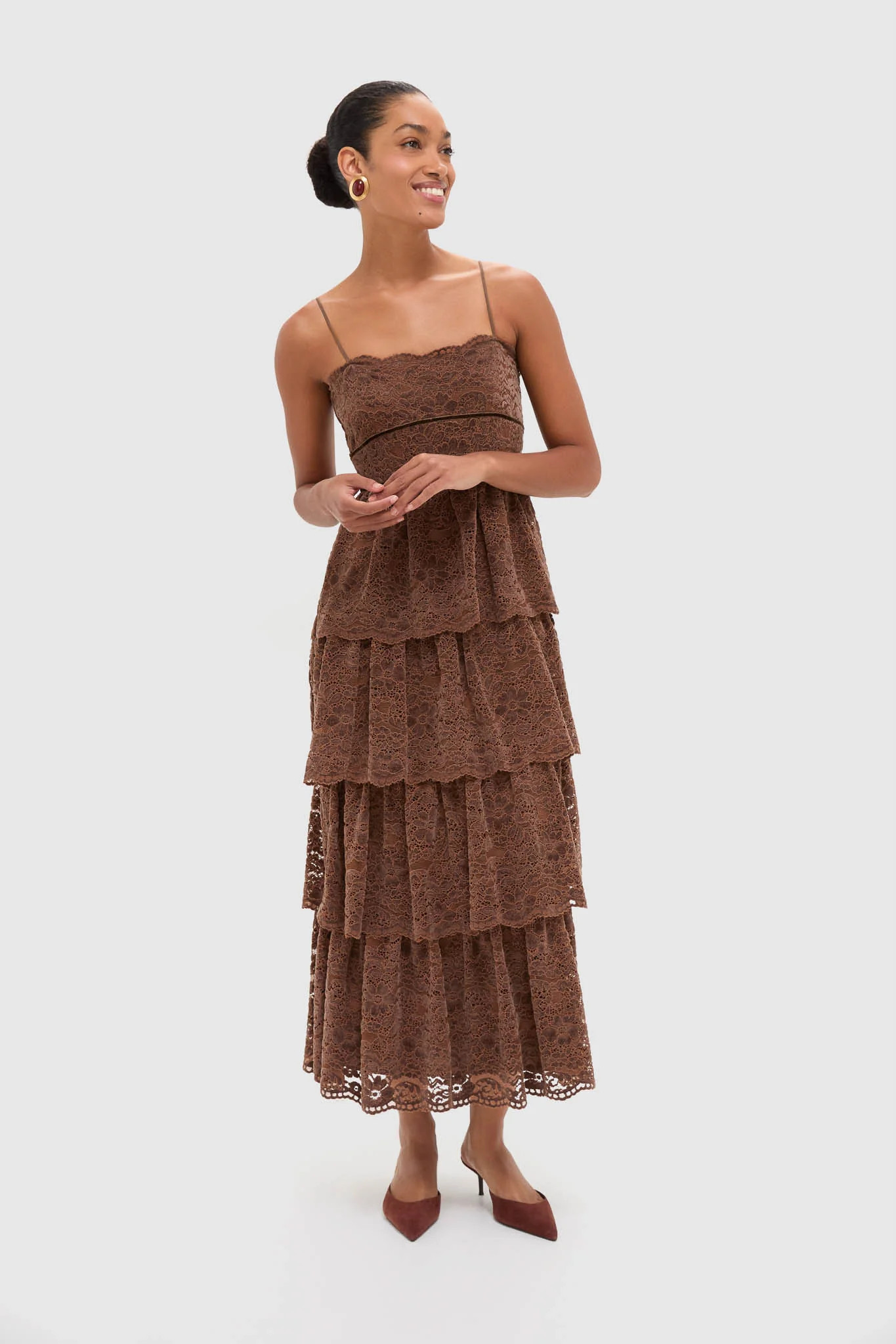 Sepia Lace Leina Midi Dress | Tuckernuck (US)