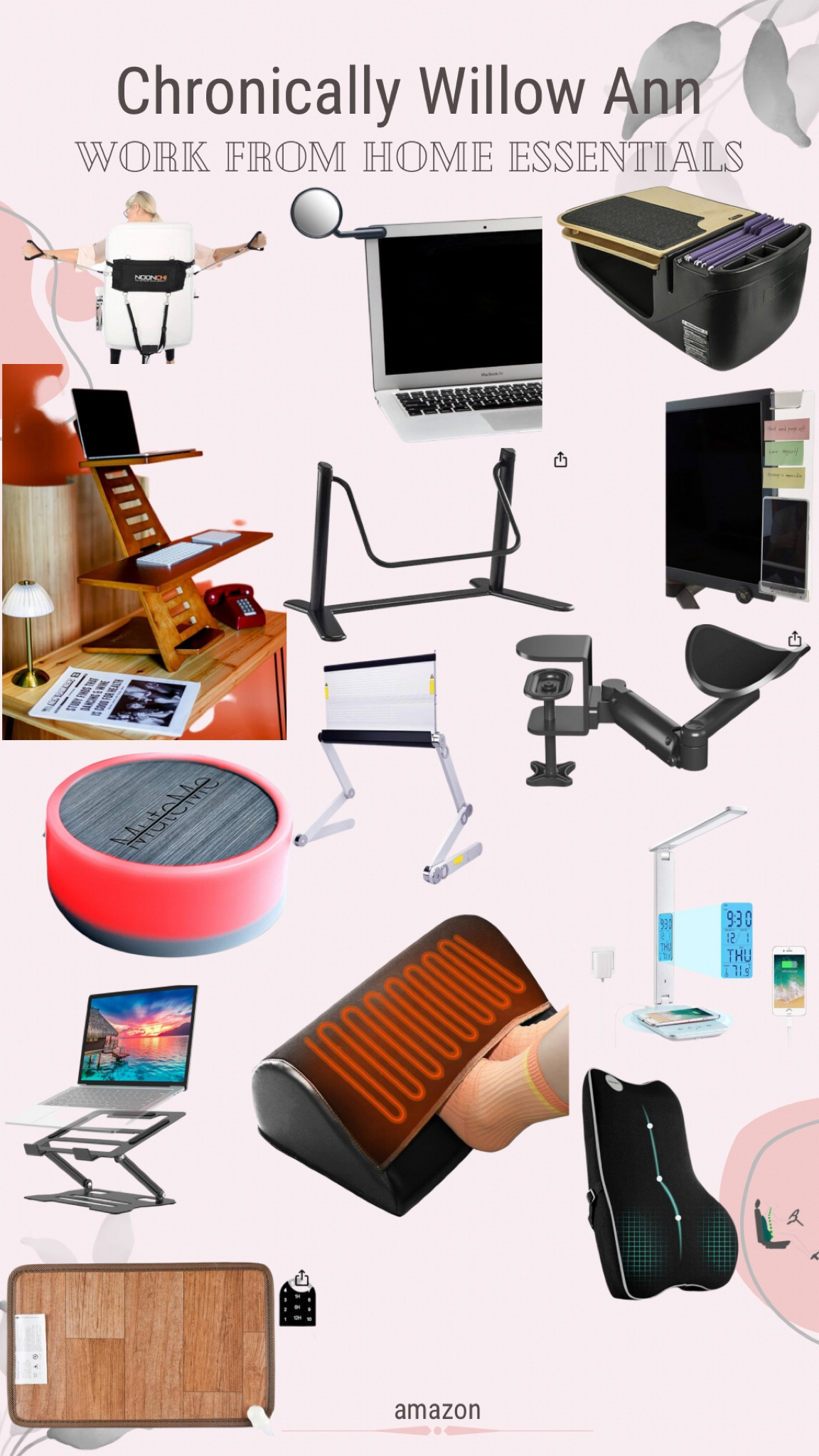 Top work from home products. These are great for all those who are now fully a part of the work from home work force. These are great for adjusting your work zone to be the best and healthiest place to work. These are for cold feet during long meetings and ergonomic set up to keep your body healthy.standing desks and places to make working from bed easier. These products are great for making your workspace perfect for you. great for mom, great for dad, great for him, great for her

#LTKsalealert #LTKhome #LTKCyberWeek