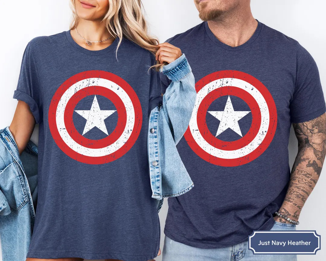 Captain America Shield T-shirt, Marvel Logo Shirt, WDW Vacation Trip Tee, Avengers Sweatshirt, Av... | Etsy (US)
