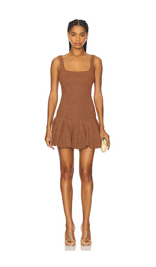 Matson Knit Dress in Metallic Hazelnut | Revolve Clothing (Global)