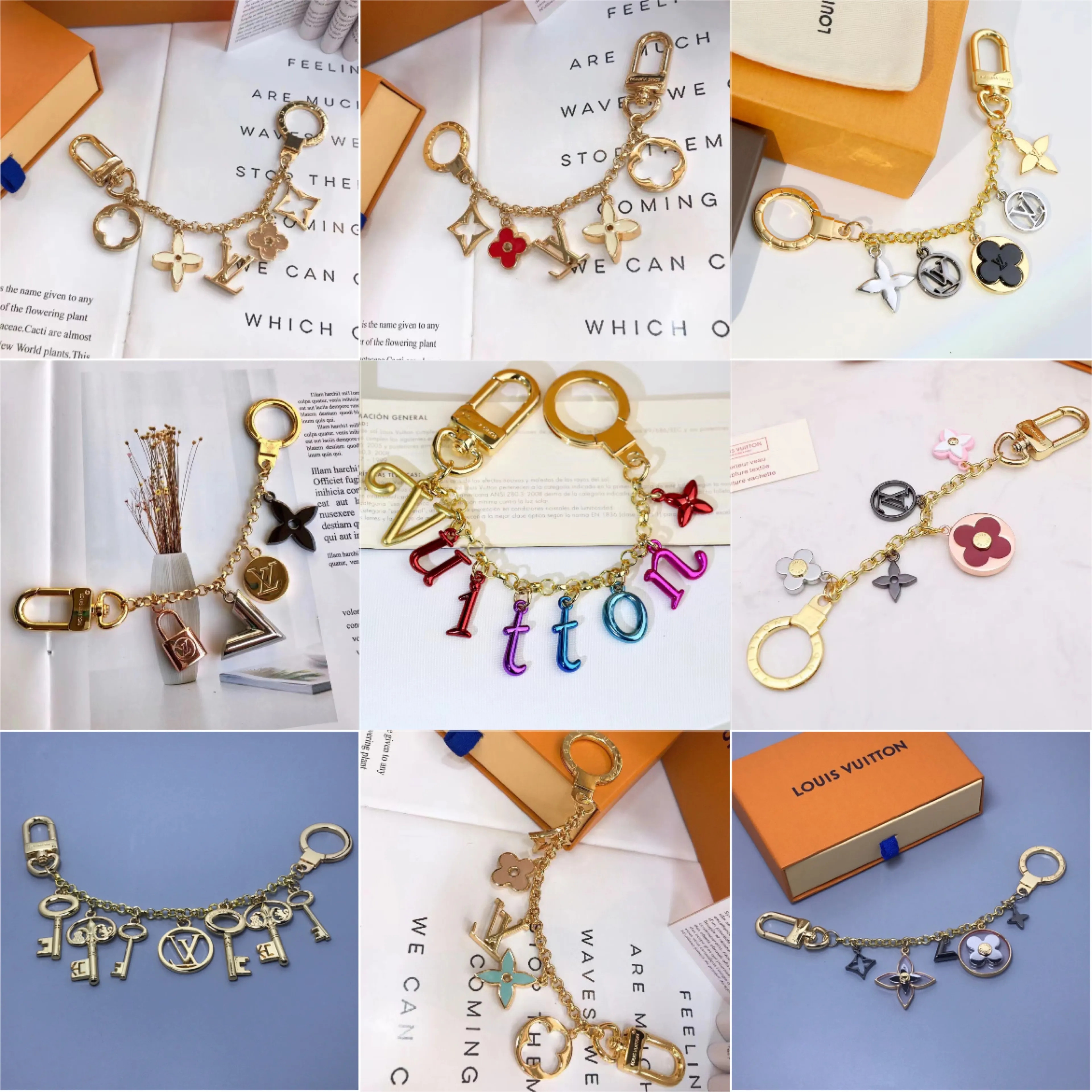 Dupe L V Keychains Not Muffs Key Chain Collections Bag Pendant Accessories With Box | DHGate