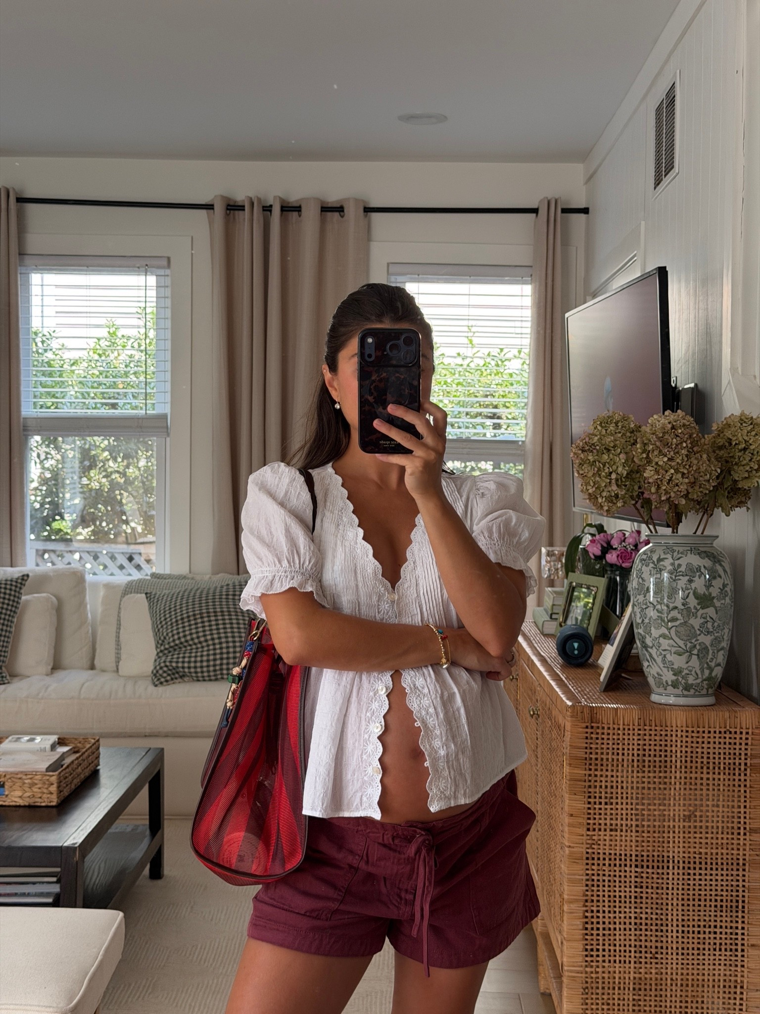 exact top is back on site! wearing xs but small would’ve been great too, especially now in 3rd trimester. Also comes in 2 purple colorways. Wearing small in shorts, but think xs could’ve been great too

#LTKSaleAlert #LTKPetite #LTKBump