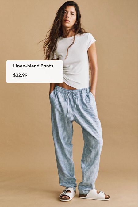 Linen blend pull on pants 
Just ordered they are available in every size ! 

#LTKsalealert #LTKfindsunder50 #LTKstyletip