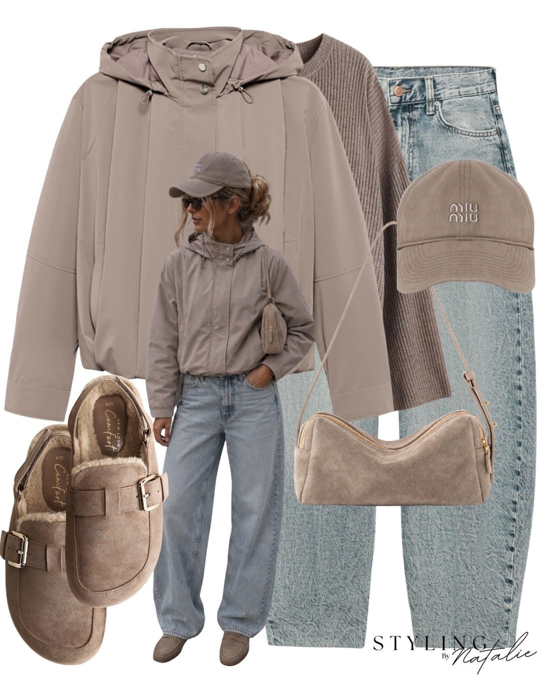 Taupe tones 🤎 hooded jacket, barrel leg jeans, Miu Miu cap, fur lined backless mules and suede bag.
Autumn outfit, fall outfit, casual chic, neutral, long sleeve top, Zara, clogs, everyday look

#LTKautumn #LTKuk #LTKjeans