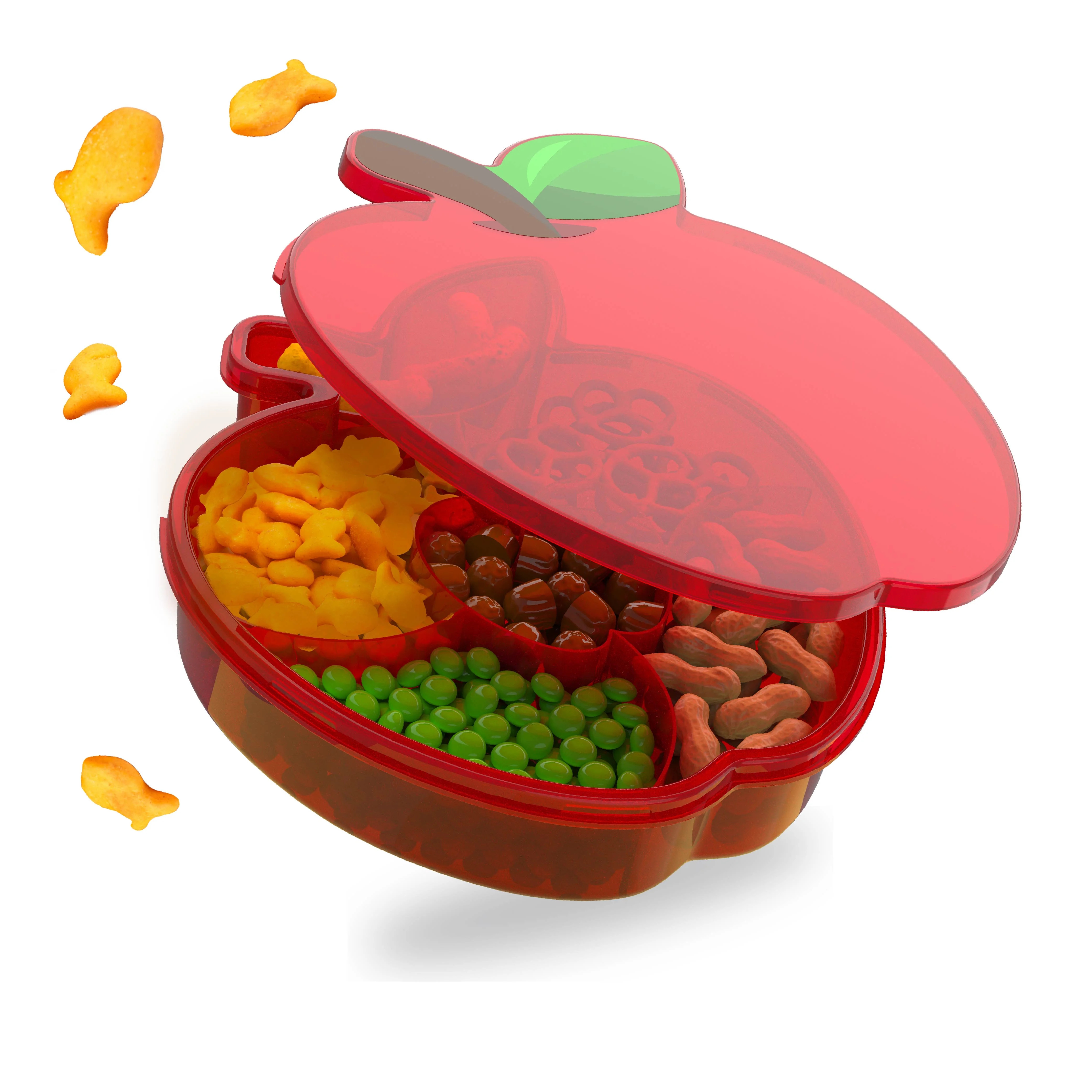 COOK WITH COLOR Snack Box Container for Kids Lunch Box Snackle Box, Apple design, 6 grid | Walmart (US)
