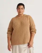 100% Organic Cotton Fisherman Crew Sweater - Plus Size | Quince