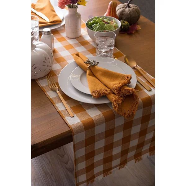 Laszlo Gingham 100% Cotton Table Runner | Wayfair North America