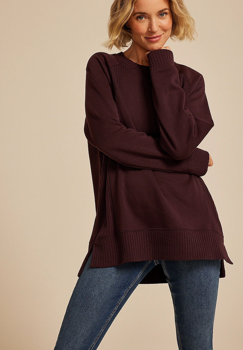 Willowsoft Tunic Sweatshirt | Maurices