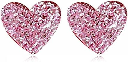 Lightweight Unique Acrylic Red Love Heart Stud Earrings for Women Girls Wife Lover Statement Resi... | Amazon (US)