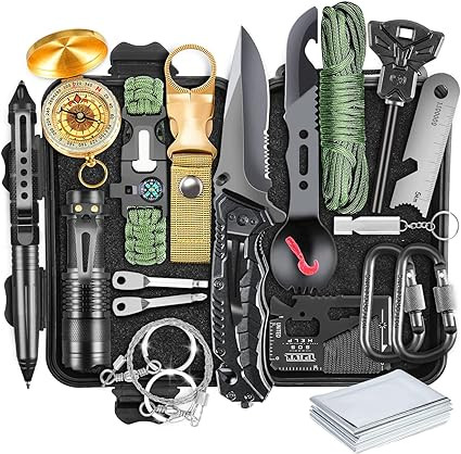 Survival Kit, Gifts for Men Dad Husband, Emergency Survival Gear and Equipment 19 in 1, Fishing H... | Amazon (US)